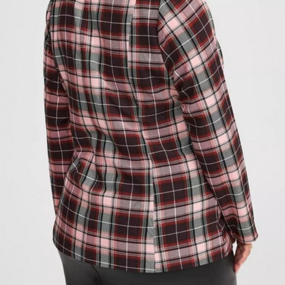 NEW Torrid Parker Studio Crepe Blazer - It Girl Plaid Multi - Size 3 - 22/24 - Picture 4 of 6